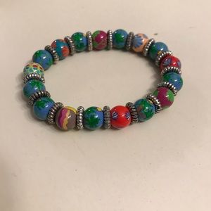 Hand painted Beaded bracelet